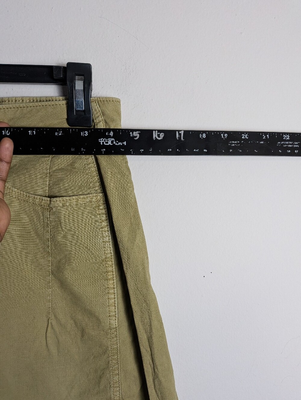 Anthropologie Pilcro Barrel Leg Pants  Burnout Olive Green Rustic Sz 28 - Picture 5 of 9